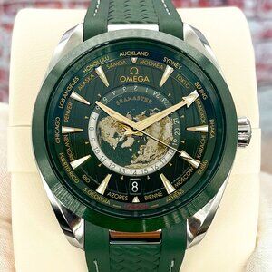 OMEGA Seamaster Aqua Terra Worldtimer Green - 220.30.43.22.10.001 - FULL SET
